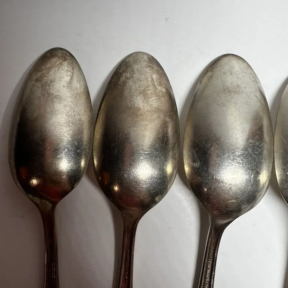 Vintage 1921 Oneida Community Plate GROSVENOR Silverplate Teaspoons Set of 5